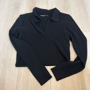 Abercrombie long sleeve collared T, size S